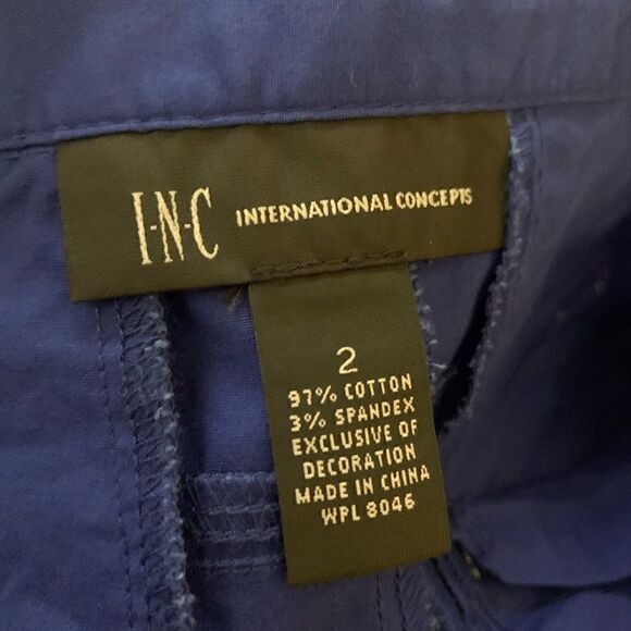 INC International Concepts Royal Blue Shorts Sz 2 - Picture 7 of 13